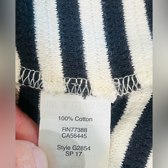 MADEWELL Black and White striped fit and flare dress XS - Picture 8 of 16